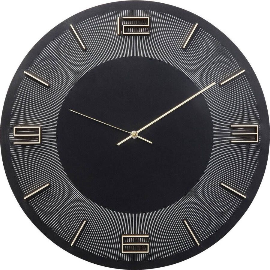 Kare Design Kare Wandklok Leonardo Black Gold