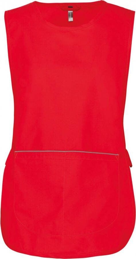 Kariban Schort Tuniek Werkblouse Dames S M Red 65% Polyester 35% Katoen