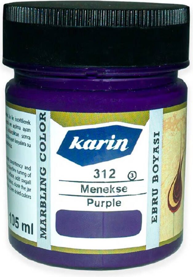 Karin Ebru Papiermarmer Verf Paars 105 ml