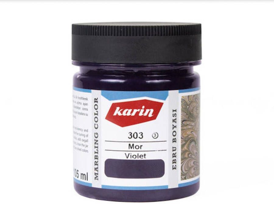 Karin Ebru Papiermarmer Verf Violet 303 105 ml