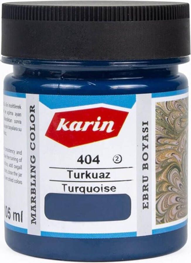 Karin Ebru Papiermarmer Verf Turquoise 105 ml