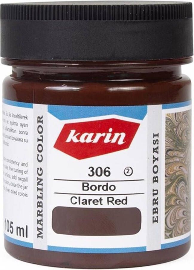 Karin Ebru Papiermarmer Verf Bordeaux 105 ml