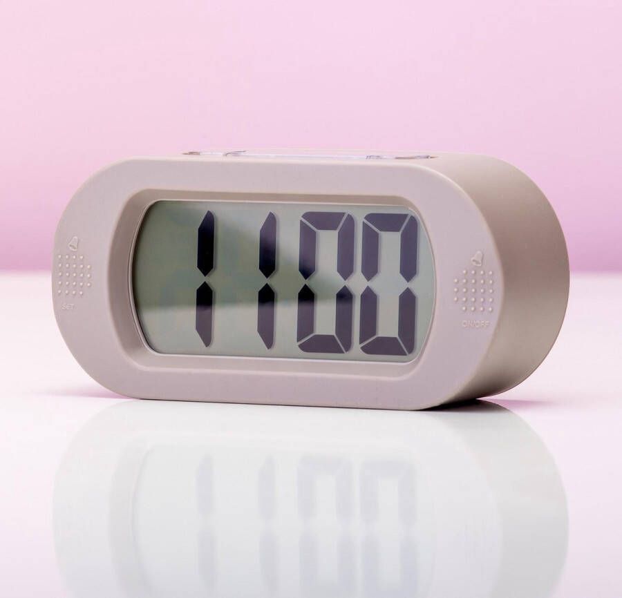 Karlsson Alarm clock Gummy rubberized warm grey