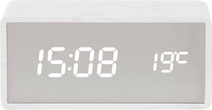 Karlsson Alarm Clock Silver Mirror LED