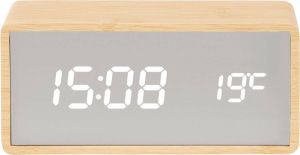 Karlsson Alarm Clock Silver Mirror LED