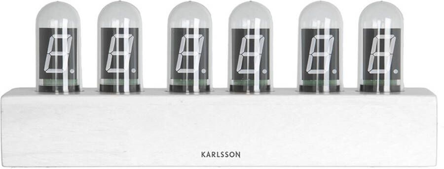 Karlsson Cathode Tafelklok Bamboo 7 5x11x28cm Wit