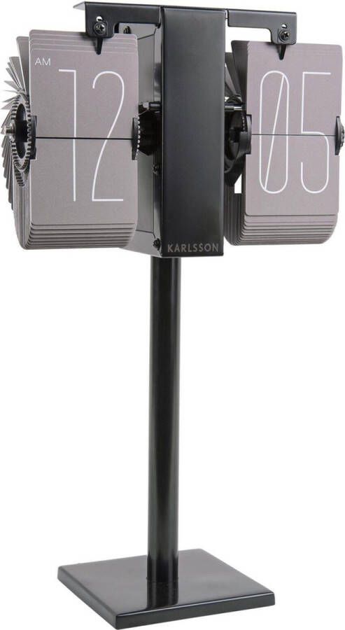 Karlsson Flipklok No Case Mini Warm Grijs Zwarte standaard 20 6x7 5x13 9cm