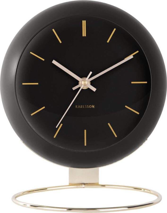 Karlsson Tafelklokken Table clock Globe Design Armando Breeveld Zwart - Foto 2