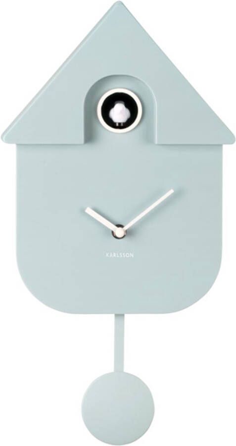 Karlsson Wandklok Modern Cuckoo Blauw 8 5x21 5x41cm Wandklok Modern