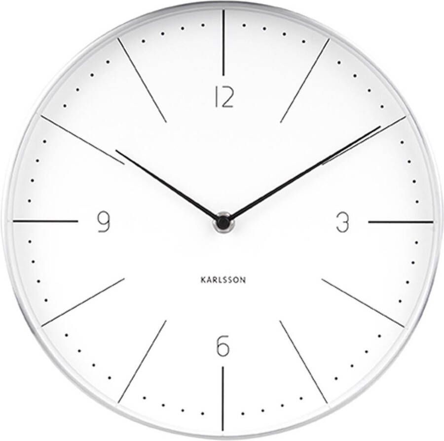 Karlsson Wall clock Normann numbers white brushed case