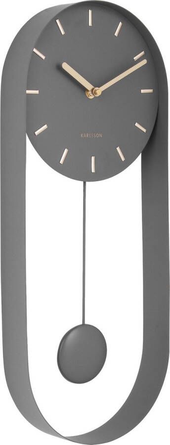 Karlsson Wandklok Pendulum Charm Staal Metaal 4 8x50x20cm