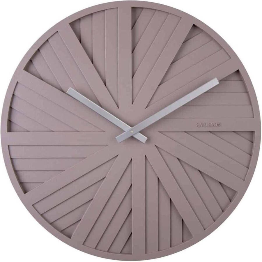 Karlsson wandklok Slides 40 cm polypropyleen grijs zilver