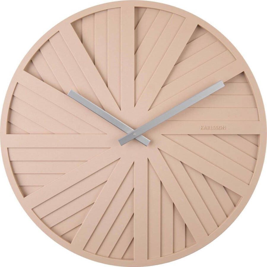 Karlsson Wandklok Slides ø40cm Zandbruin Rond