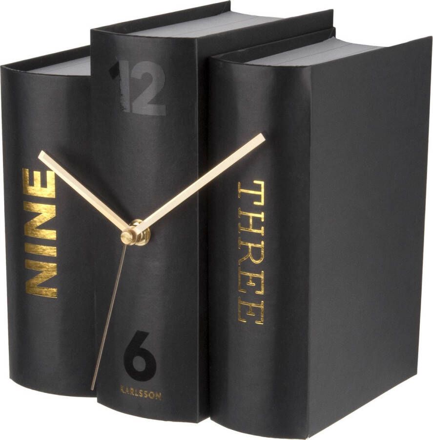Karlsson Table Clock Book Black Paper 20x15x20cm - Foto 2