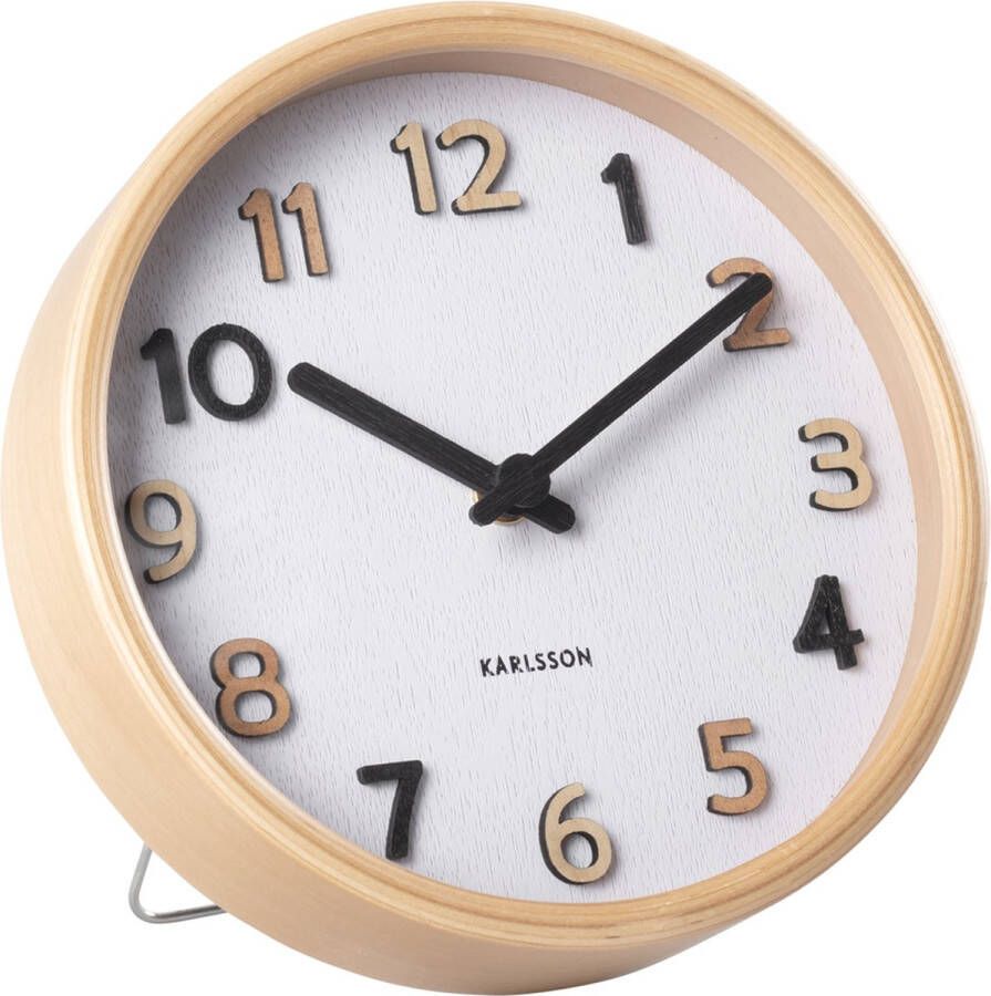 Karlsson Table clock Pure wood grain multi color