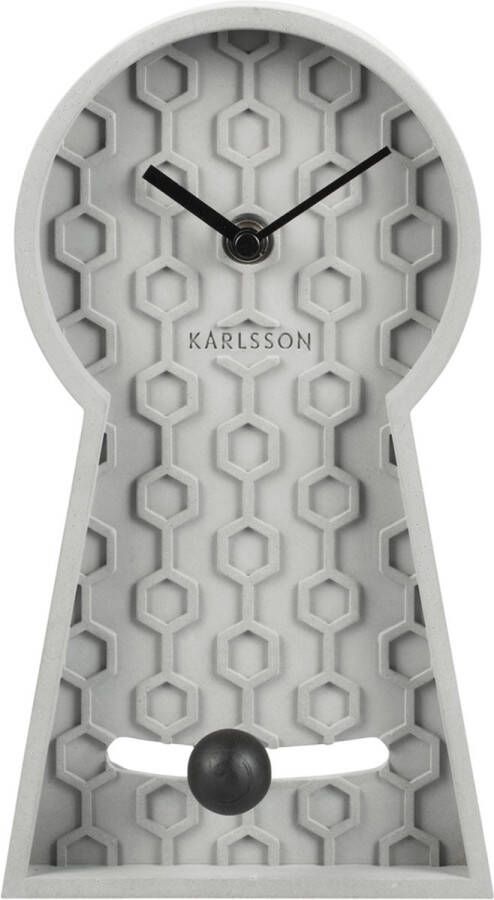 Karlsson Honeycomb Pendulum tafelklok (Kleur: grijs)