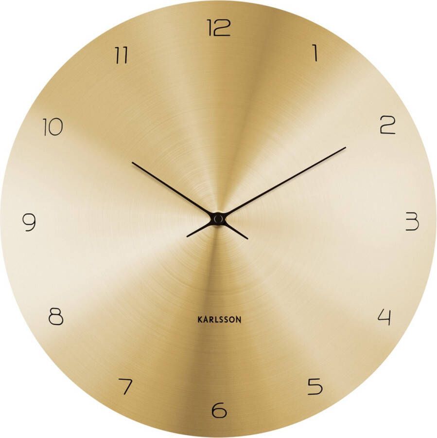 Karlsson Wall clock Dome Disc metal gold