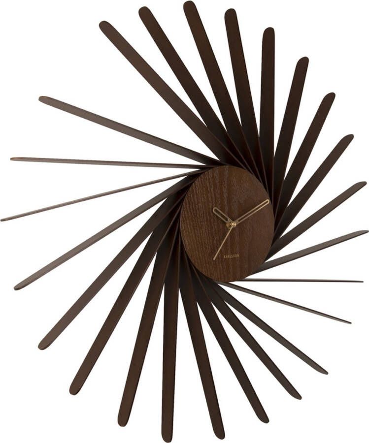 Karlsson Wandklok Helix Xl Donker Hout- Ø68cm