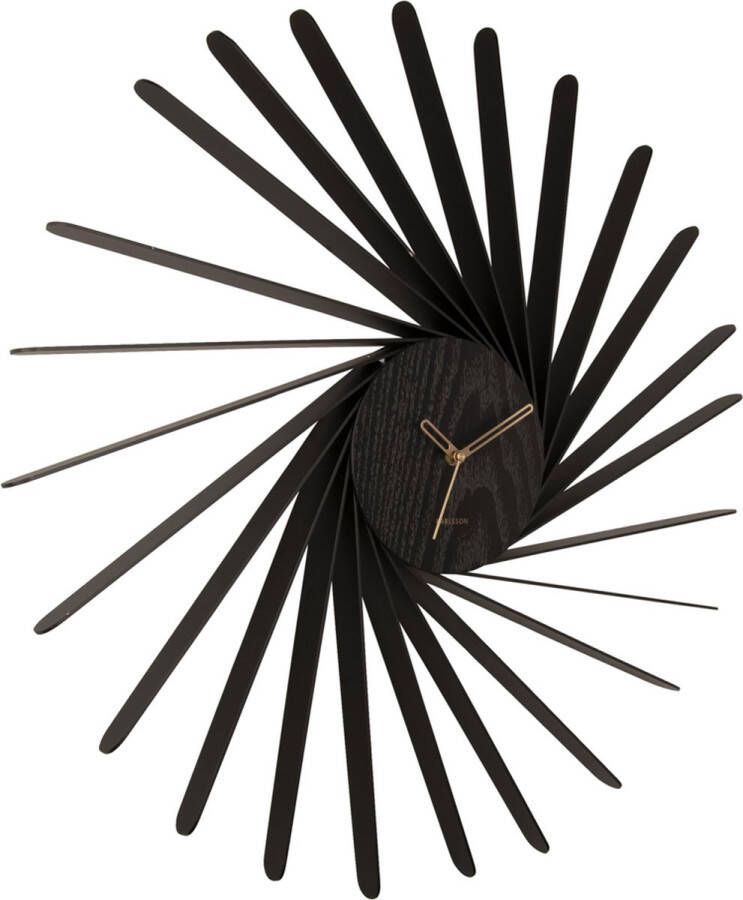 Karlsson Wall clock Helix XL wood veneer black