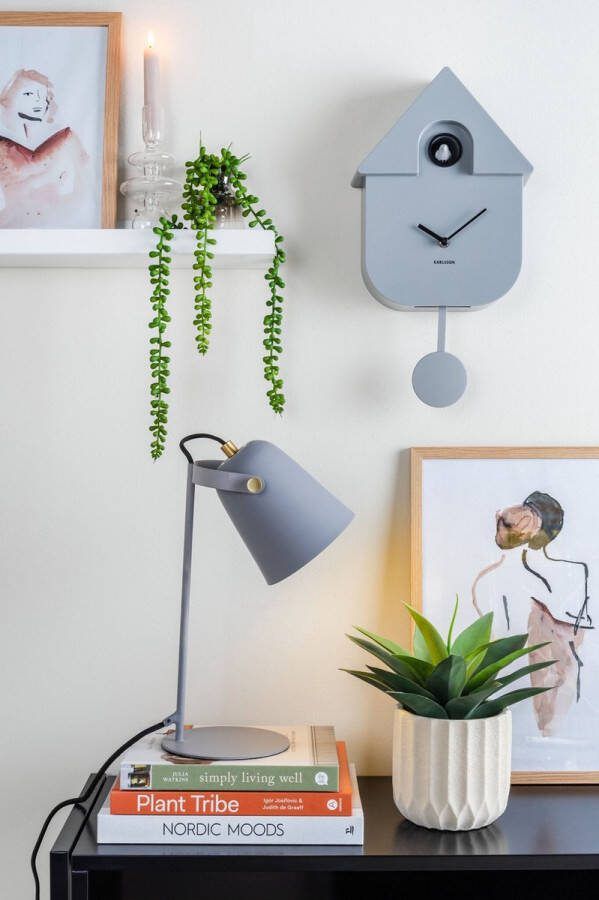 Merkloos Karlsson Wandklok Cuckoo klok grijs