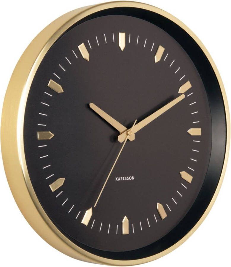 Karlsson Wandklok Arrow Batons Goud Ø35cm Wandklok Modern