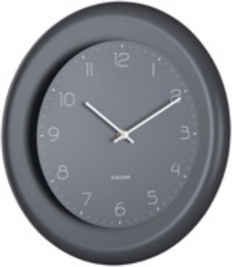 Karlsson Wandklok Dual Disc Grijs Ø38cm Wandklok Modern