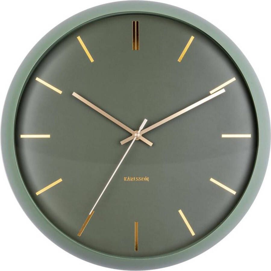 Karlsson Wandklok Globe silent movement 40 cm groen - Foto 2