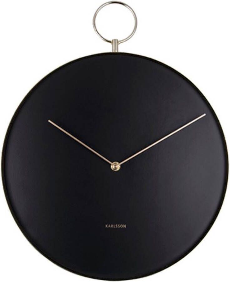 Merkloos Sans marque Karlsson Hook Wandklok Zwart Goud 34CM