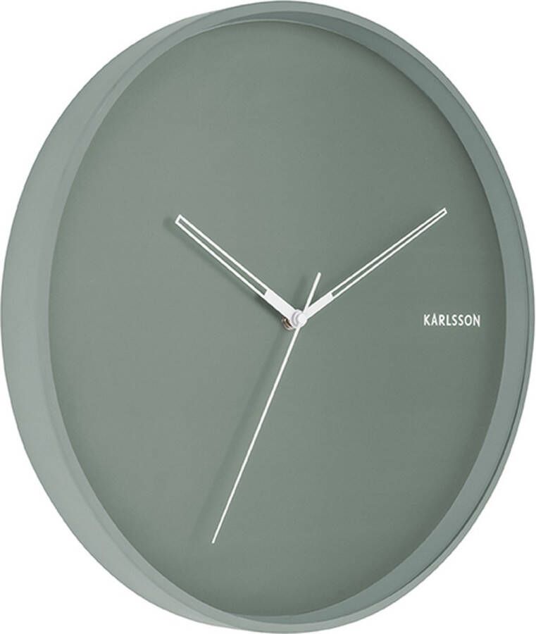 Karlsson wandklok Hue metaal (Kleur: groen)