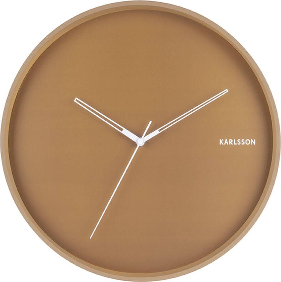Karlsson Wandklok Hue Metaal Karamel Bruin Ø40cm