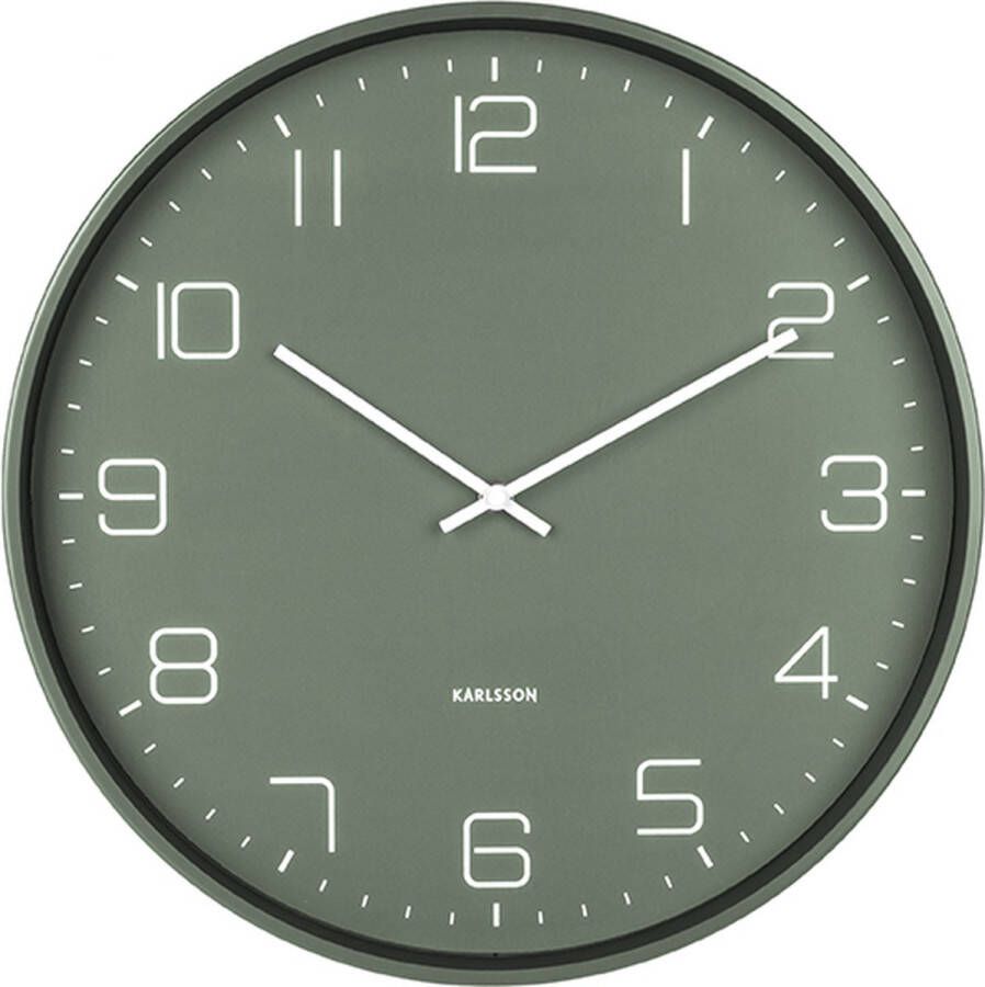 Karlsson Klok Wandklok Lofty groen diameter 40 cm