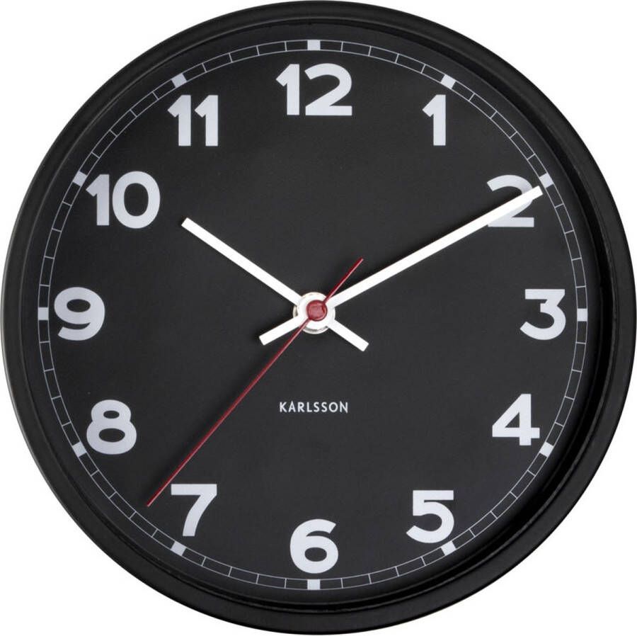 Karlsson Wandklok New Classic Small ø20cm Zwart Rond