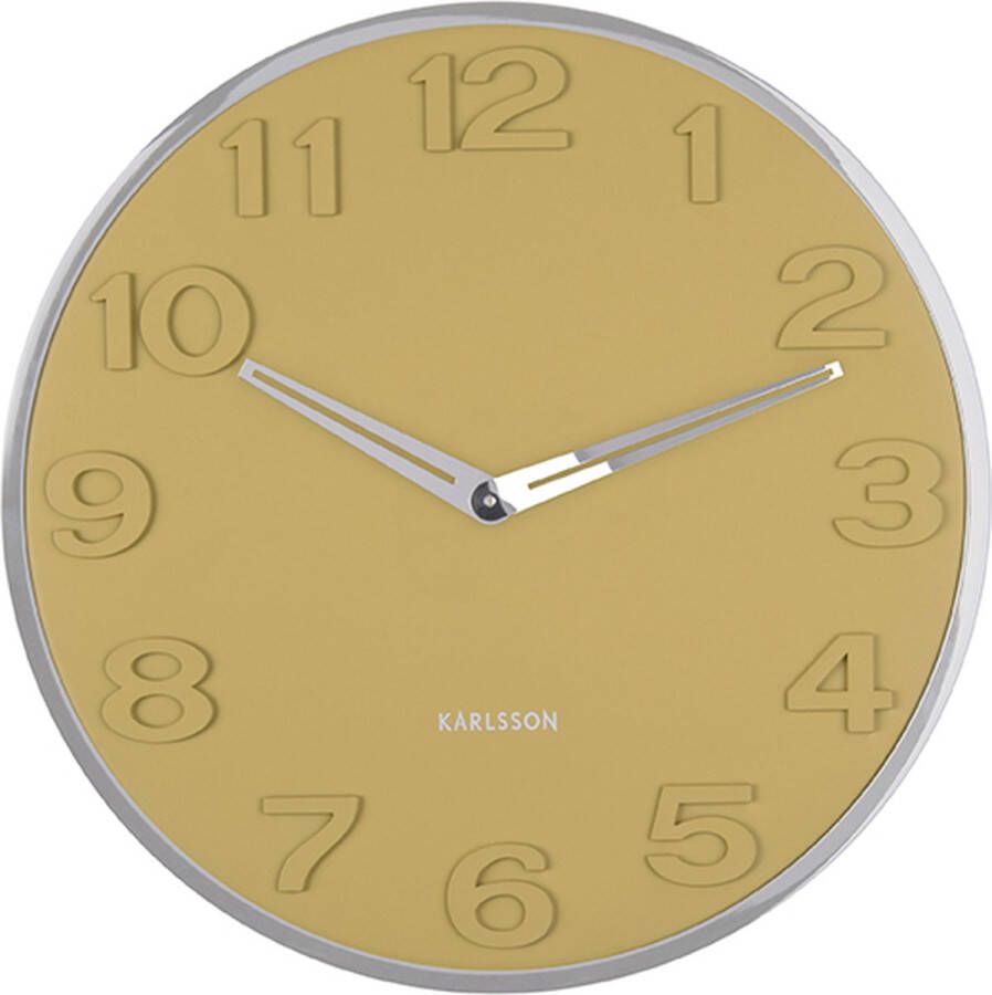 Karlsson wandklok New Original Numbers 30 cm mosterd geel