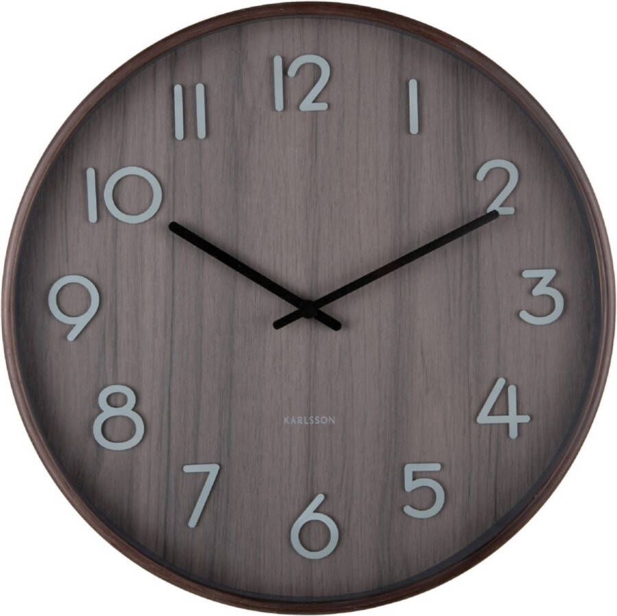 Karlsson Wandklok Pure Medium Bruin Ø40cm Wandklok Modern