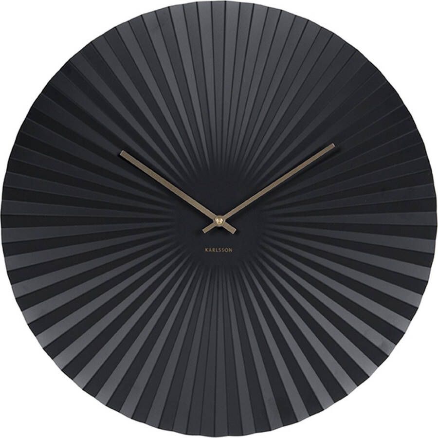 Karlsson Wandklok Sensu XL Staal Zwart Ø50cm