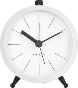 Karlsson Wekker Alarm Klok Button wit