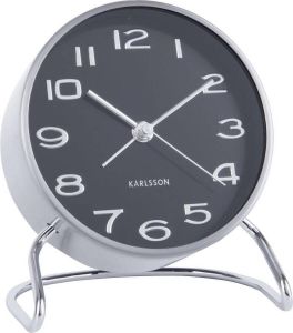 Karlsson Wekker classical numbers Zilver met zwarte wijzerplaat