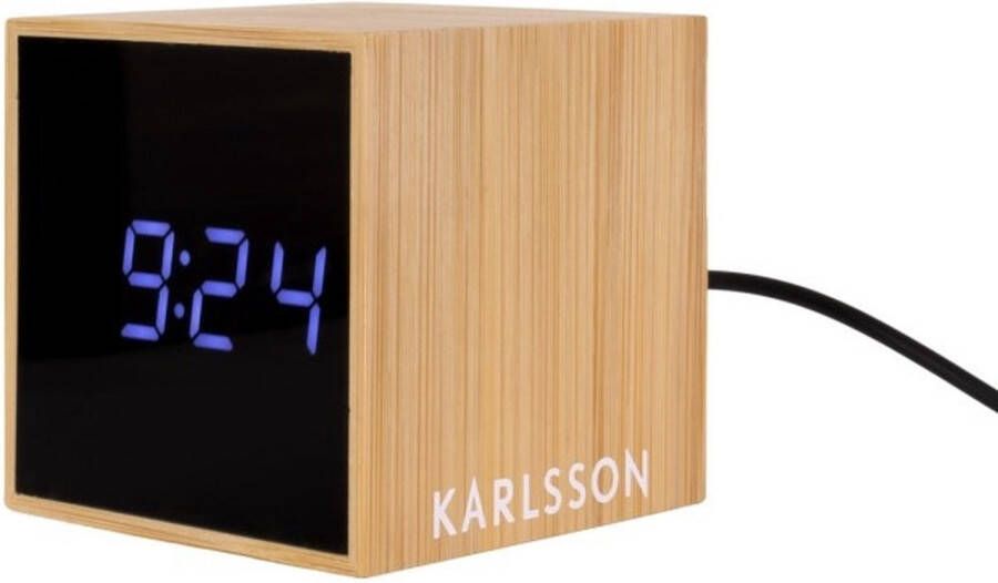 Karlsson Wekker Mini Cube Bamboo Bamboe Vierkant - Foto 2