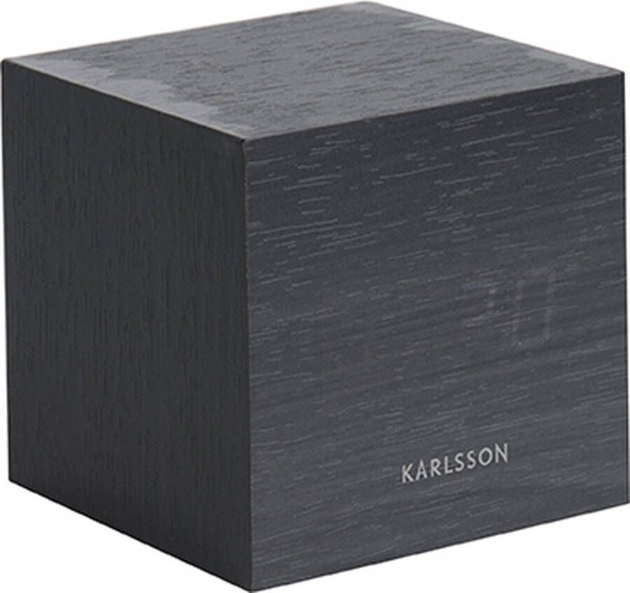 Karlsson klok Cube 8 x 8 x 8 cm hout fineer zwart
