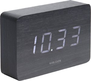 Karlsson Wekker Square Zwart fineer Wit LED 15x4 8x10cm