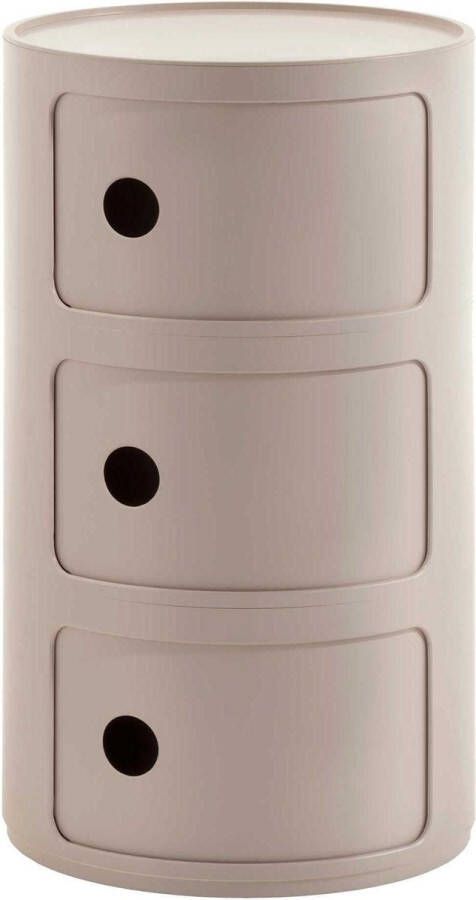 Kartell Componibili Bio Kast Rond Large Cream (3 Comp.)
