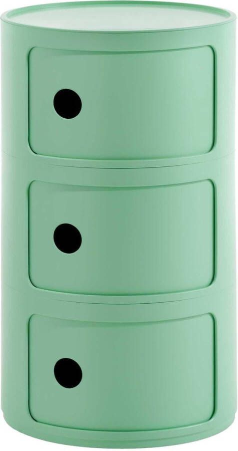 Kartell Componibili Bio Kast Rond Large Groen (3 Comp.)