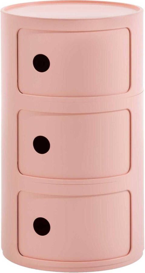 Kartell Componibili Bio Kast Rond Large Roze (3 Comp.)