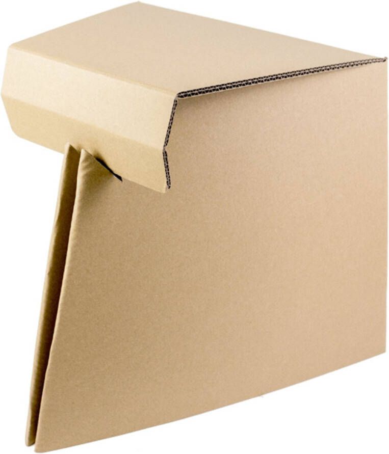 KarTent Kartonnen Driehoek Krukje Kartonnen meubel karton kruk 42x42x40 cm Duurzaam Karton Hobbykarton