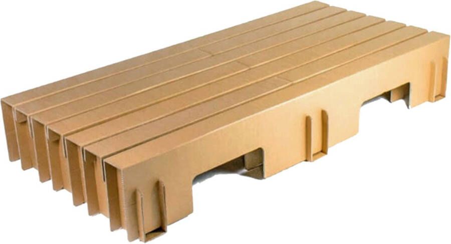 KarTent Kartonnen Boog Bed Matras: 80 x 200 cm (200x86x30 cm bed: 86 x 195cm) Kartonnen meubels Bedbodem