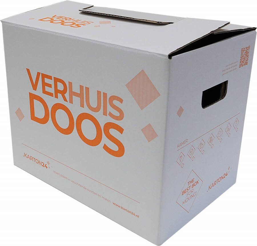Karton24 Verhuisdozen 100 stuks 52 liter 40 kilo laadvermogen geen tape nodig extra stevige handvatten