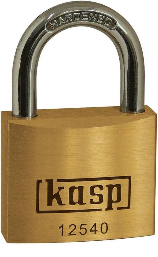 Kasp K12540 Hangslot 40 mm Verschillend sluitend Goud-geel Sleutelslot