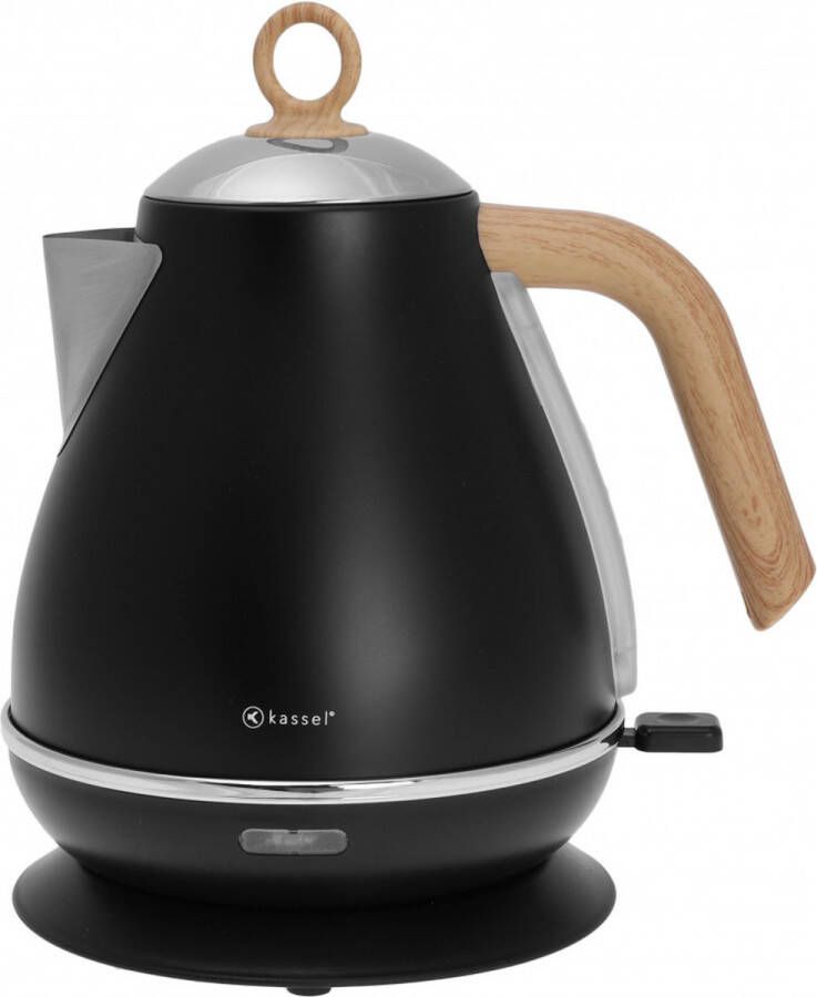 Kassel 93223 Retro Waterkoker 1 7L RVS Zwart