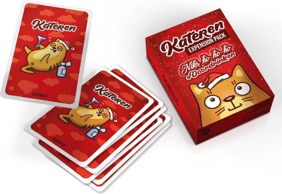 KATERTJE KATEREN Kerst Editie Drankspellen Partygame Speelkaarten Kaartspel Officieel spel