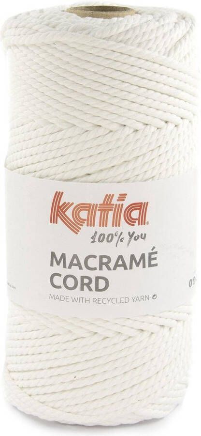 Katia 100 meter Macrame Touw Wit macrame koord gerecycleerd getwijnd touw voor macramé plantenhanger macrame plantenhanger